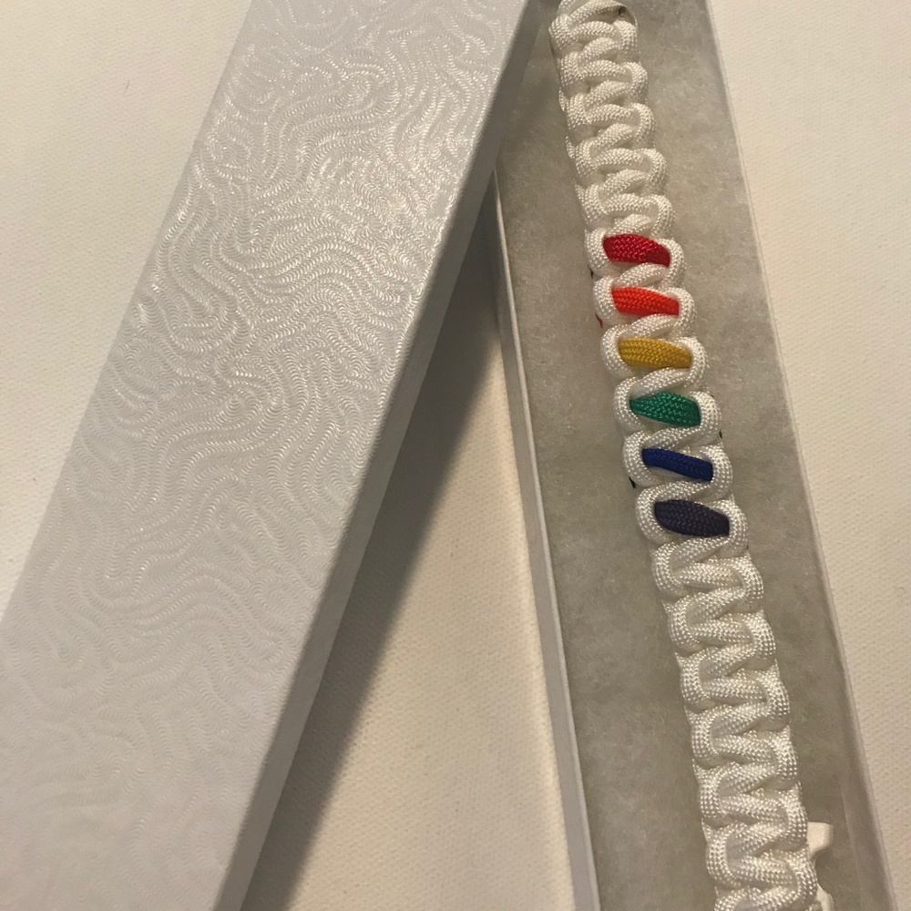 Rainbow 🌈Paracord Bracelet Pride💕💙💚❤️🧡💛 - Picture 7 of 8